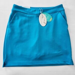 NWT Greg Norman Play Dry Aqua Blue Golf Tennis Skort Women's Medium